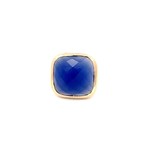 Ring stone blue goldplated