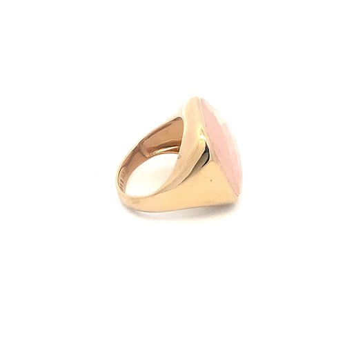 Ring stone pink light goldplated