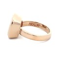 Ring square pearl goldplated