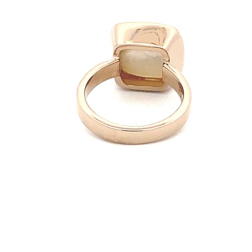 Ring square pearl goldplated