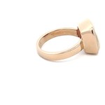 Ring square pearl goldplated