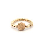 Ring lucky coin small gold coloured