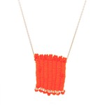 Necklace eye arrabic orange goldplated