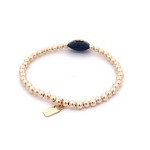 Heart stone black gold coloured Heart stone black gold coloured