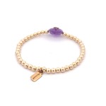 Heart stone purple gold coloured Heart stone purple gold coloured