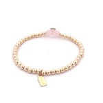 Heart stone pink light gold coloured Heart stone pink light gold coloured