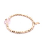 Heart stone pink light gold coloured Heart stone pink light gold coloured