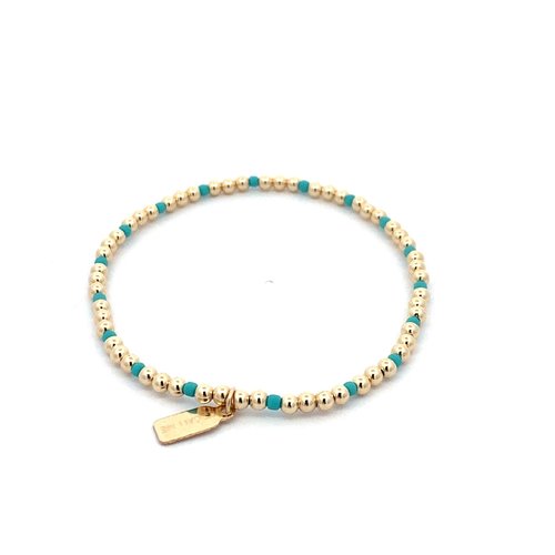 Mix 3 turquoise gold coloured