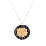 Necklace lucky sun black goldplated Necklace lucky sun black goldplated