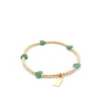 Heart 5 jade gold coloured Heart 5 jade gold coloured