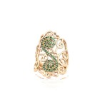 Ring royal green goldplated