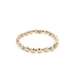 Basic flat 7mm turquoise gold coloured