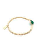 Heart small green gold coloured