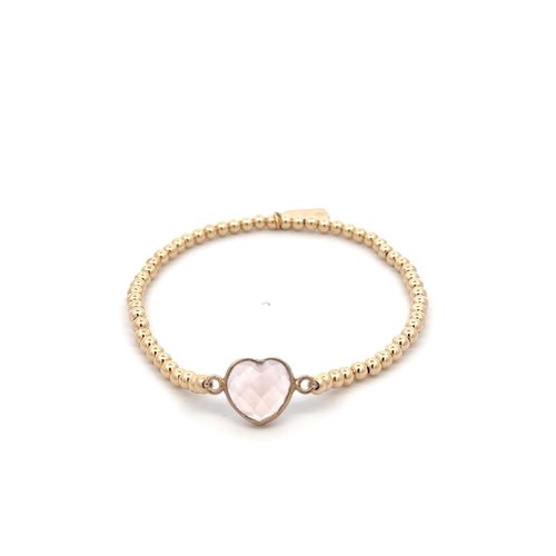 Heart small pink light gold coloured