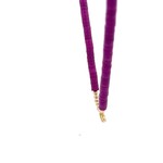 Necklace little eye purple gold coloured
