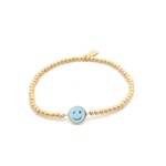 Smiley blue light gold coloured Smiley blue light gold coloured