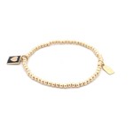 Square hang heart black gold coloured Square hang heart black gold coloured