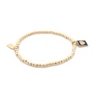 Square hang heart black gold coloured Square hang heart black gold coloured