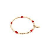 Oval 5 red gold coloured Oval 5 red gold coloured