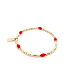 Oval 5 red gold coloured Oval 5 red gold coloured