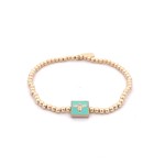 Square bee sea green gold coloured Square bee sea green gold coloured