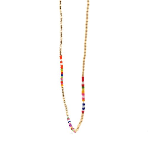 Necklace mix 2mm gold coloured