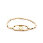 Heart oval gold coloured