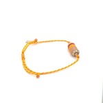 Bus luck charm multi orange goldplated