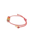 Bus luck charm multi red pink goldplated Bus luck charm multi red pink goldplated