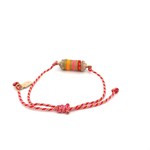 Bus luck charm multi red pink goldplated Bus luck charm multi red pink goldplated