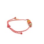 Bus luck charm multi red pink goldplated Bus luck charm multi red pink goldplated