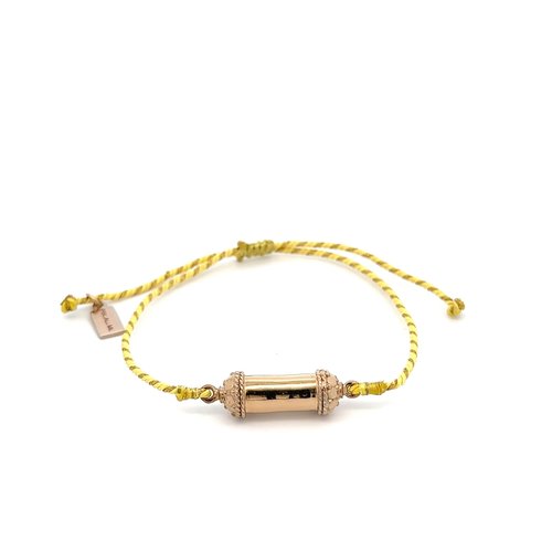 Bus luck charm yellow goldplated