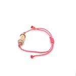 Bus luck charm pink goldplated