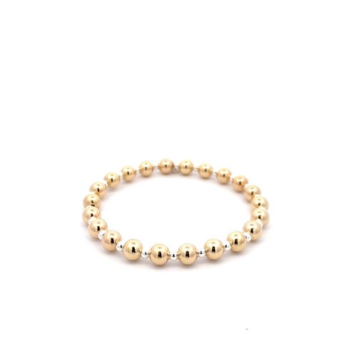 Basic mix 6mm/3mm gold coloured - silver