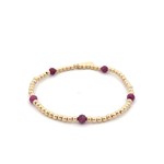 Dot 5 small fuchsia gold coloured