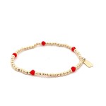 Dot 5 small red gold coloured