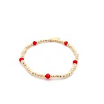 Dot 5 small red gold coloured