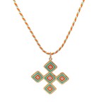 Necklace cross color goldplated