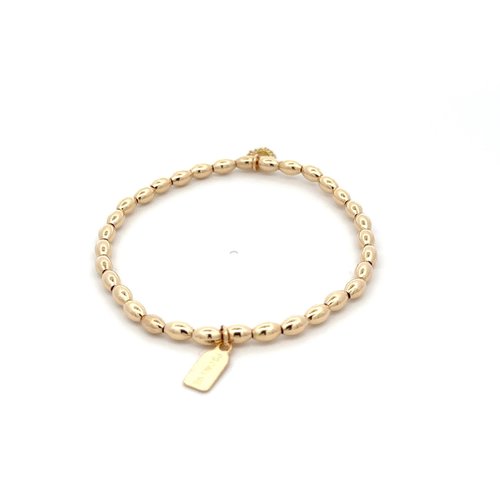 Basic oval small heart gold coloured