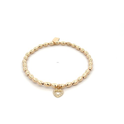 Basic oval small heart gold coloured