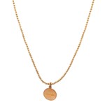 Necklace letter round gold coloured Necklace letter round gold coloured