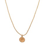 Necklace letter round gold coloured Necklace letter round gold coloured
