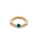 Ring green gold coloured