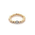 Ring grey light gold coloured