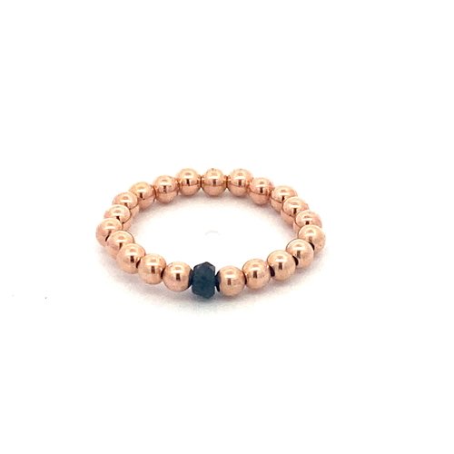 Ring grey rose-gold coloured