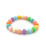 Mix rainbow pastel 6mm gold coloured Mix rainbow pastel 6mm gold coloured