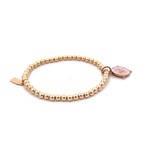 Pointer heart pink light gold coloured