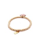 Pointer heart pink light gold coloured