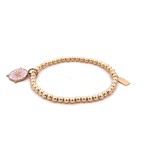 Pointer heart pink light gold coloured