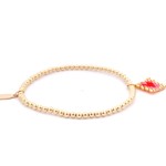 Square love heart pink red gold coloured